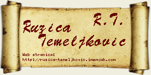Ružica Temeljković vizit kartica